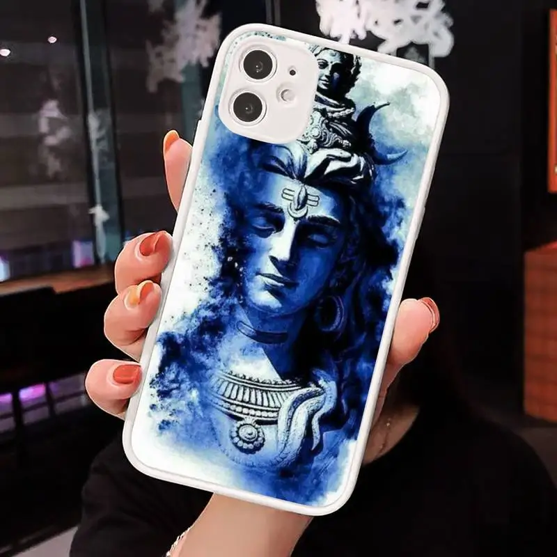 

Lord Shiva Hindu God Buddha India Phone Case Matte Transparent for iPhone 7 8 11 12 s mini pro X XS XR MAX Plus cover funda