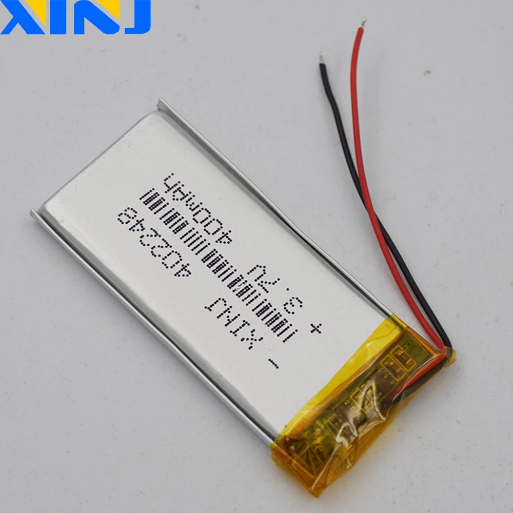 XINJ 10 шт. 3 7 в 400 мАч полимерная литиевая батарея Lipo 402248 для DVC DVR камера MP4