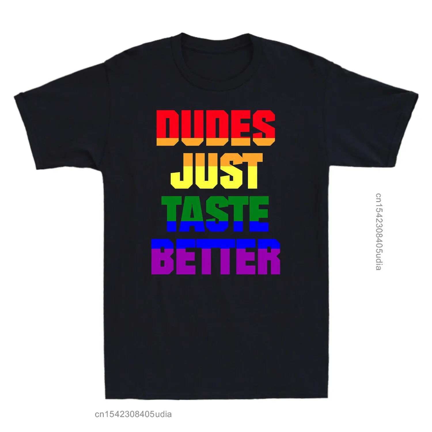 

Dudes Just Taste Better Rainbow 3rd Gender LGBT Lesbian Pride Funny Gift T-Shirts Design Men T-Shirts Printing Cool T-Shirt
