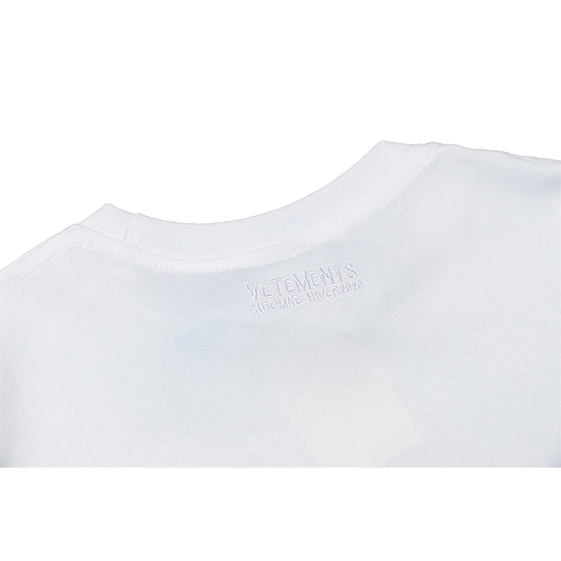 

Black Letters Red Graffiti Concise Vetements T-Shirt Summer Casual Loose VTM Top Tees Hip Hop Embroidery Vetements T Shirt