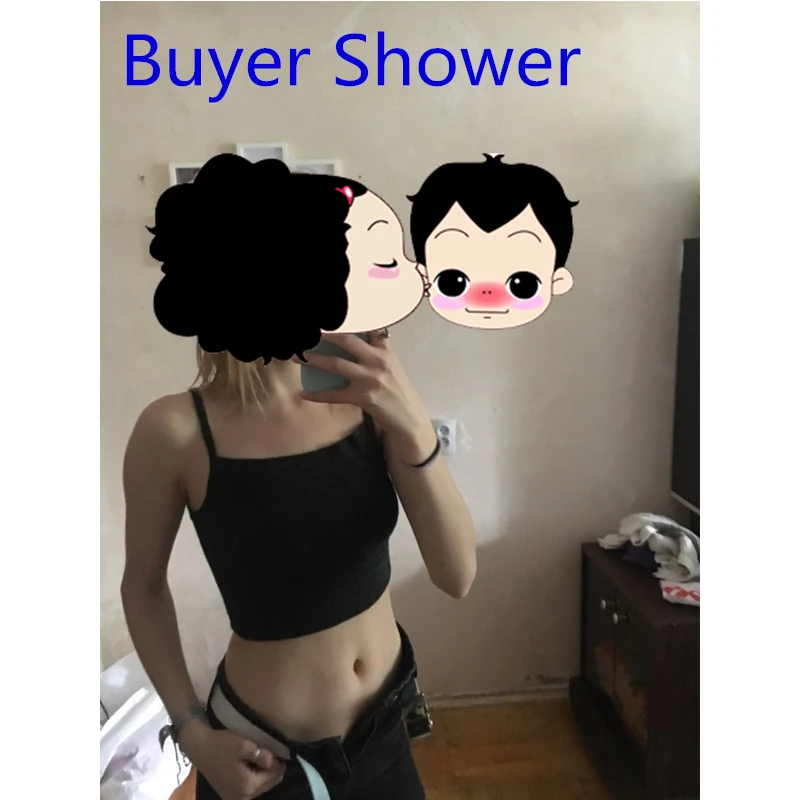 

Meihuida Summer Woman Sexy Cotton Halter Sleeveless Soft Knitted Crop Tops Seamless Bralette Tees Bustier Vest Tank