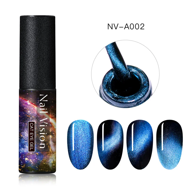 EES07645 Nail Vision 9D кошачий глаз УФ-Гель-лак Хамелеон для использования с магнитом впитывающийся Гель-лак для дизайна ногтей 5 мл долговечный Гель-лак для дизайна ногтей DIY - Цвет: EES07645