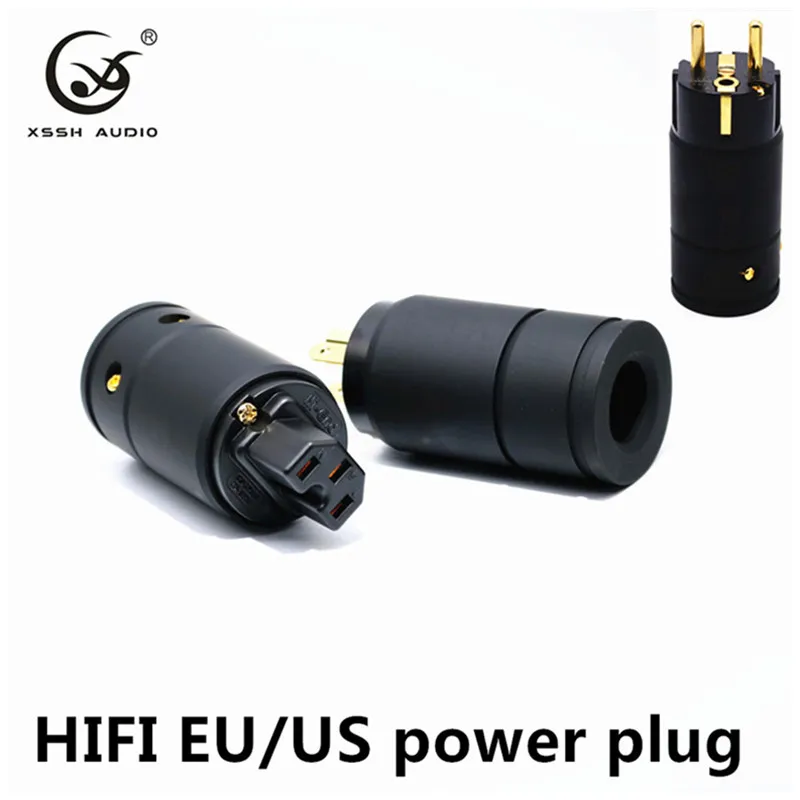 HI end EU/US/AU разъем питания из чистой меди с золотым покрытием хвостовой для Fi