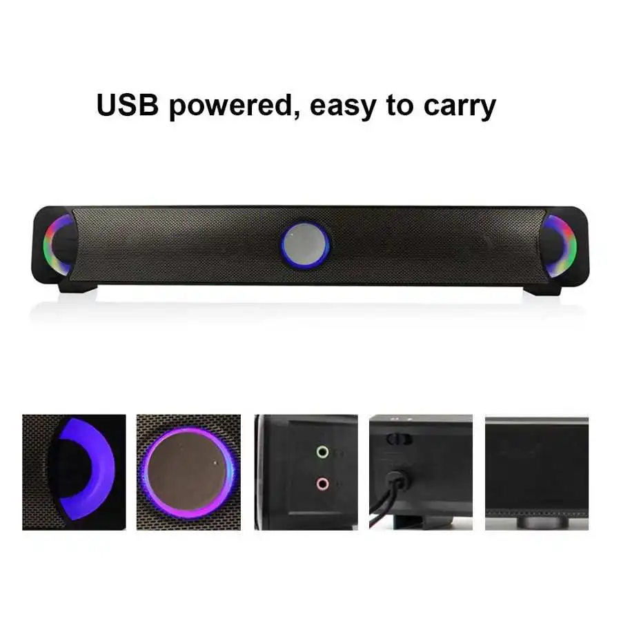 Проводной USB динамик для компьютера домашний кинотеатр мультимедийный Hi Fi