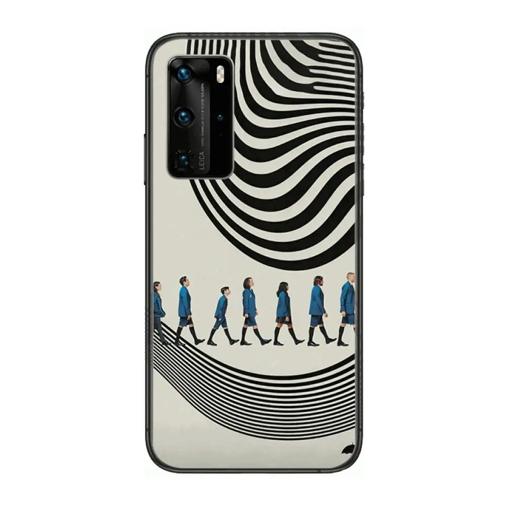 

Umbrella Academy style Phone Case For Huawei P 40 30 20 10 9 8 Lite E Pro Plus Black Etui Coque Painting Hoesjes comic fashion