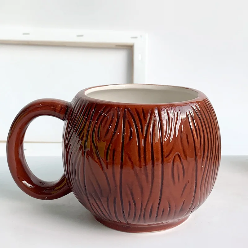 400ML 3D Painted Water Cup with Scepter Handle Coffee Milk Tea Breakfast Ceramic Mug Home Office Collection | Мать и ребенок