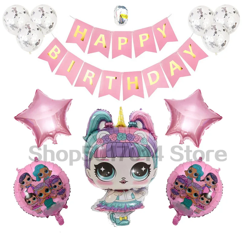 5 шт. большие воздушные шары в форме куклы-сюрприза 18 дюймов куклы-звезды для