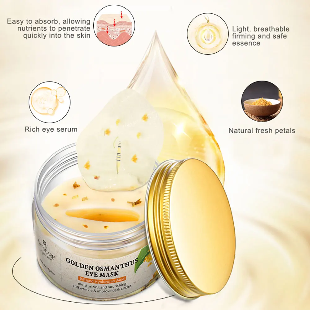 ARTISCARE Gold Osmanthus Eye Patches 2PCS Remove Dark Circles Hyaluronic Acid Moisturizing Masks Anti-Puffiness Care | Красота и