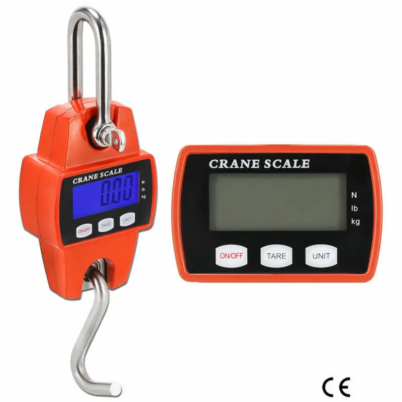 B&aacute;scula de gr&uacute;a peque&ntilde;a de 300KG/660LBS, balanza electr&oacute;nica Digital LCD port&aacute;til, b&aacute;scula colgante, herramienta de peso de alta resistencia para el mercado de granja dom&eacute;stica-1