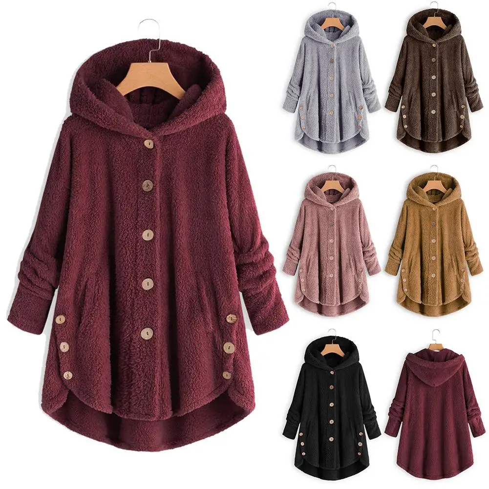 Женское длинное плюшевое пальто элегантное теплое мягкое из искусственного меха