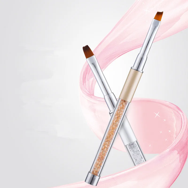 1 шт нейл арта акриловую пудру с украшением в виде кристаллов ручка кисточки УФ