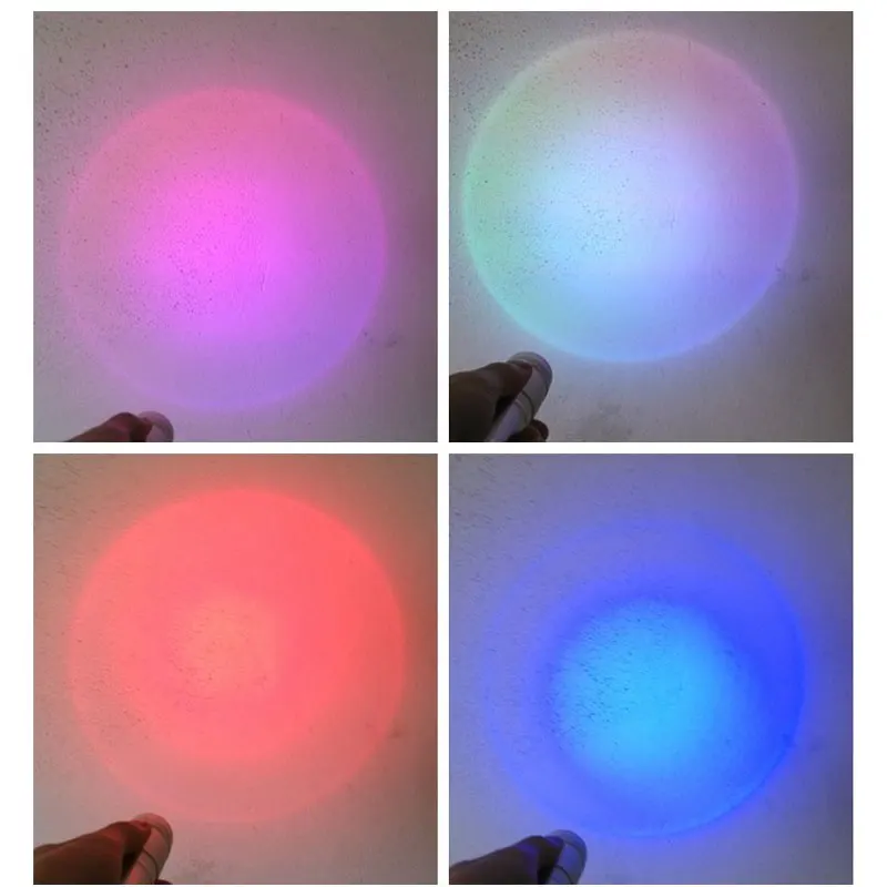 Цвет блеск Цвет светильник меняющийся светодиодный сигнальный фонарик RGB 3 Вт алюминиевый сплав RGB Эдисон светодиодный мульти Цвет светодиодный Радуга Туту 10 цветов фонарь