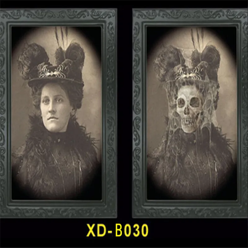 B030 3D Ghost фоторамка украшения-ужастики для хеллоуина принадлежности для рукоделия девичник вечерние украшения тематическая вечеринка Хэллоуин реквизит - Цвет: B030