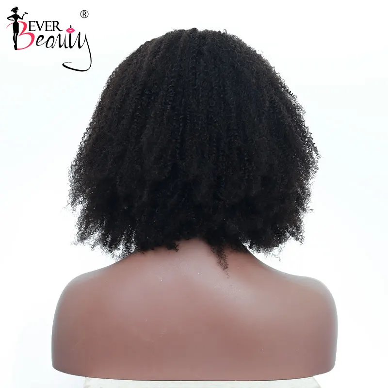 Монгольский афро кудрявый вьющиеся Синтетические волосы на кружеве