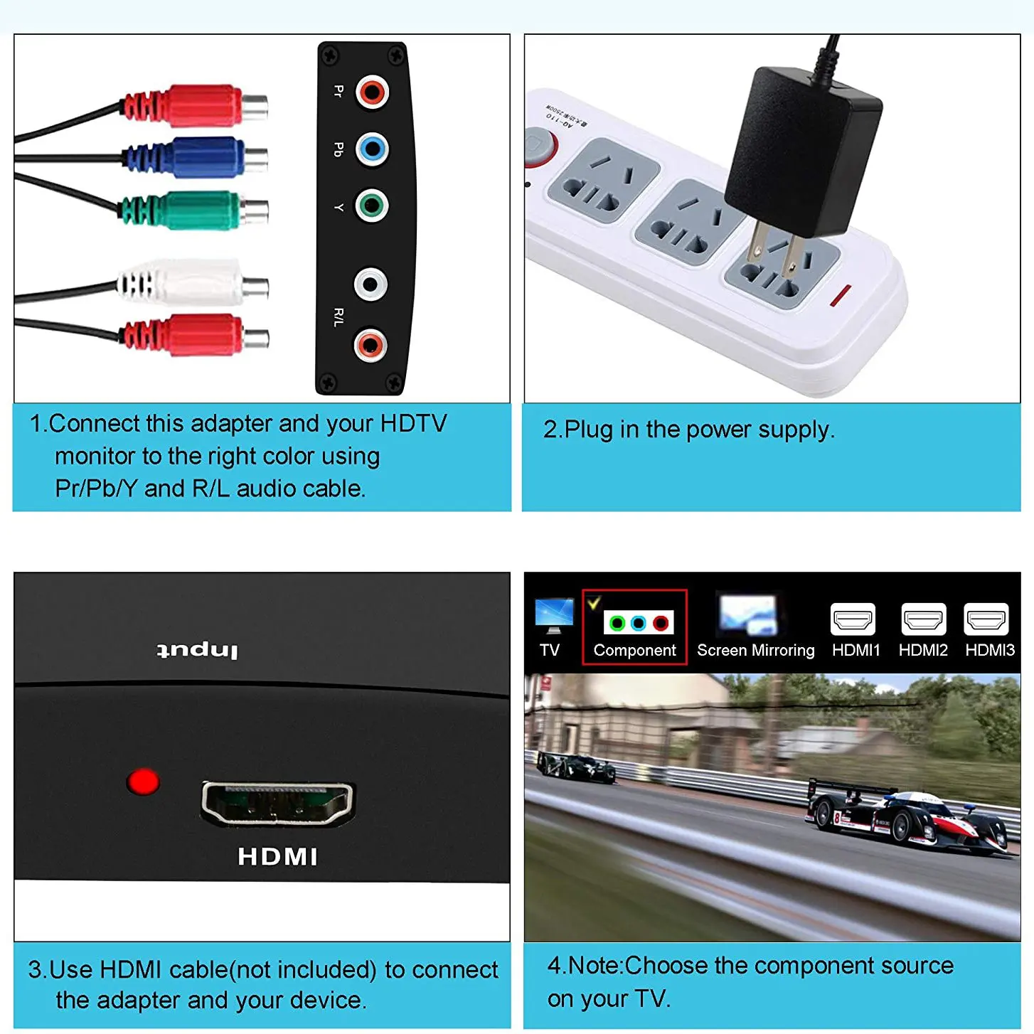 HDMI к 1080P YPbPr 5RCA RGB + R/L конвертер для PS3 HDTV проектору|Адаптеры Type-C| |