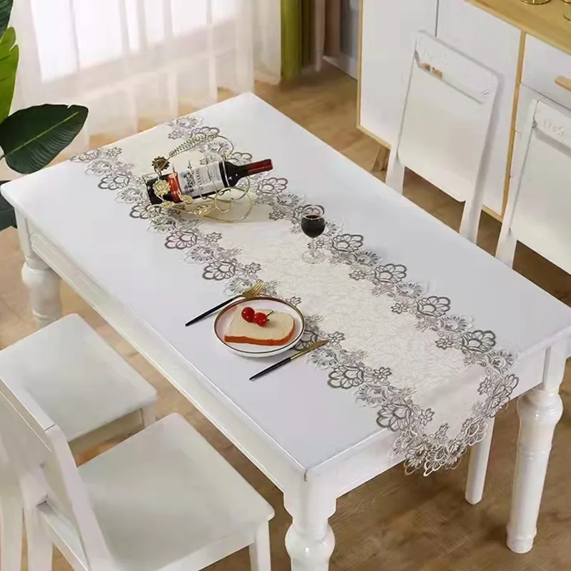 

Christmas Runner For Home Table Towel Festive Cloth New Year Decoration 2022 Lace Tablecloth Free Shipping
