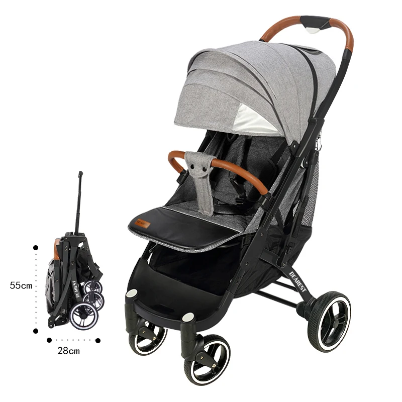 

Baby Stroller Dearest Triangle Breathable Net One-click Retractable Stroller Double Pull Bar Baby Folding Stroller 819