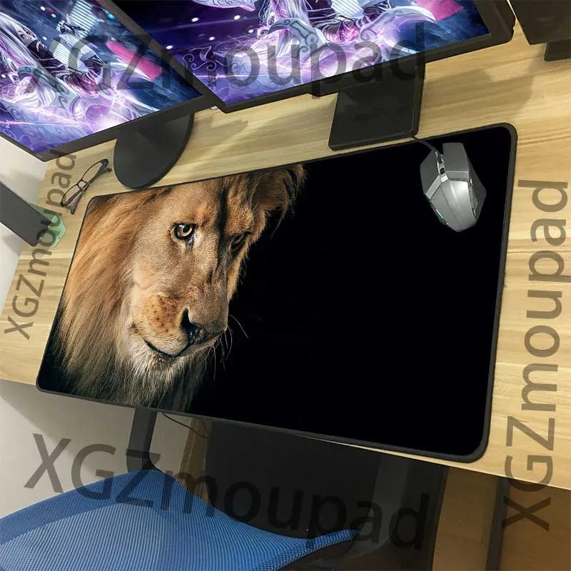 XGZ большой коврик для мыши Черный замок край животное лев на заказ офисная