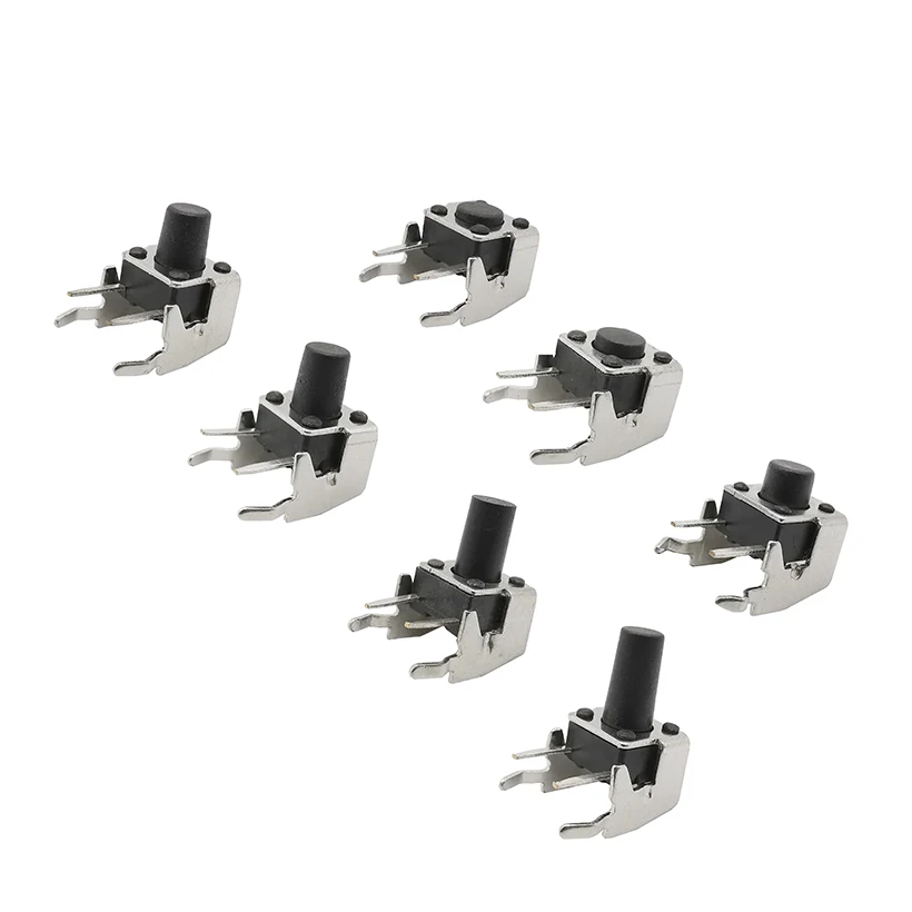 20Pcs/Lot 4-Pin Right Angle 6*6*7/7.5/8/9/10mm PCB Momentary Tactile Push Button Self-reset Switch Stent Tact | Обустройство дома
