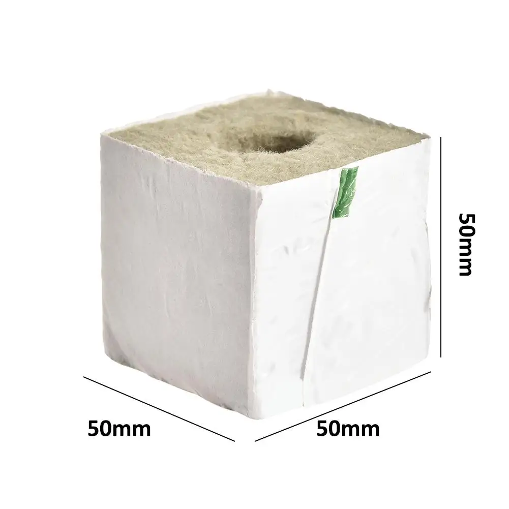 

50*50*50MM 48pcs Rock Wool Cubes Compress Base Ventilative Hydroponic Grow Rockwool Cubes Soilless Cultivation Garden Supplies