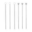 6 шт Нержавеющаясталь палочки многоразовые палочки для коктейля торт салат десерт коктейльные палочки зубочистки для вечерние барный инвентарь