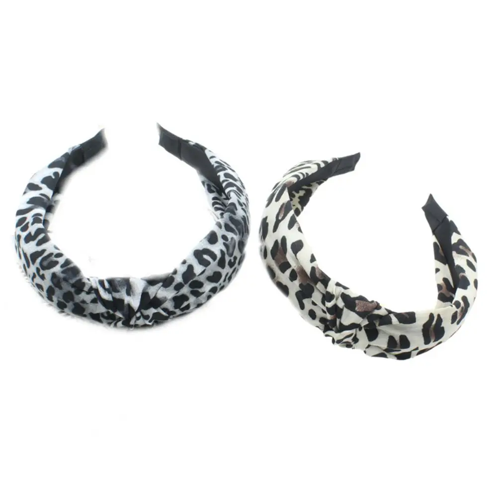 

Washing Face Hairband Cross-knotted Hair Hoop Cross Bandanas Hair Accessories Leopard Print Headband Knot Hair Band