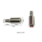 8 шт., хромированный удлинитель вала аркадного джойстика 15 мм для джойстика SANWA W8EE