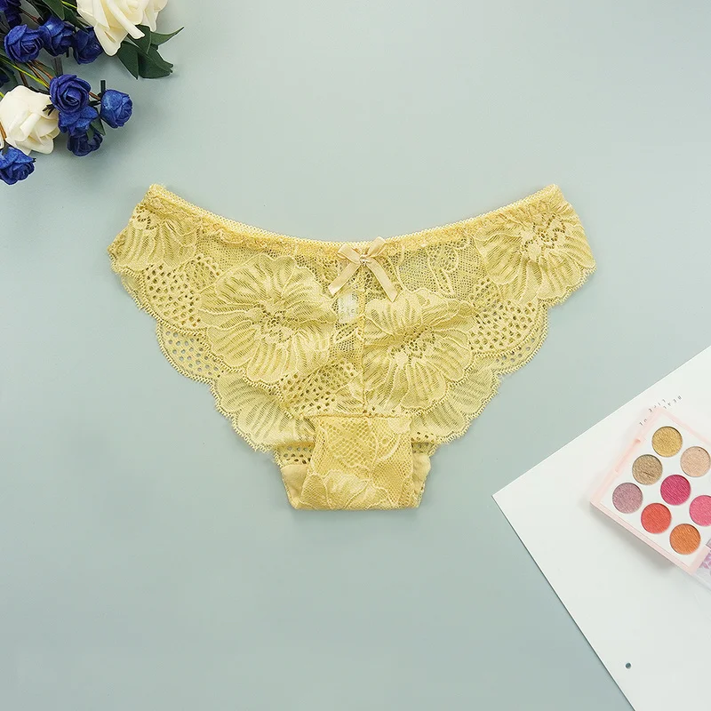 Кружевные женские сексуальные трусики нижнее белье брифы с заниженной талией