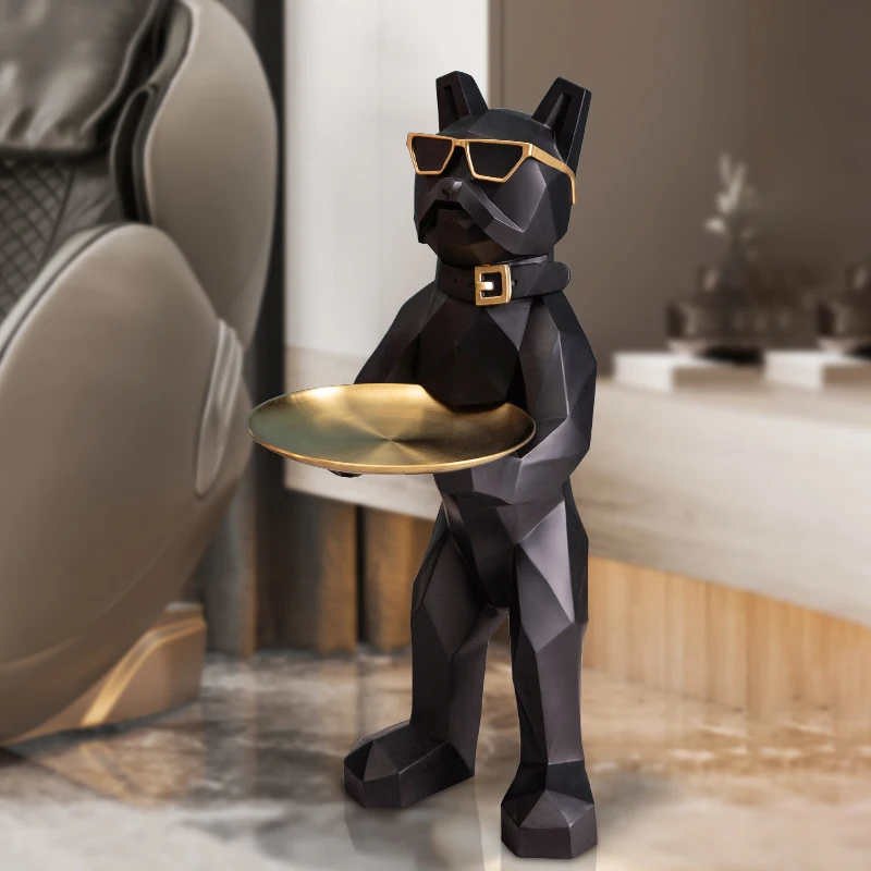 Дешево Многофункциональная статуэтка животного, 71 см, для гостиной, креативное украшение, поднос для хранения, большие украшения для посадки, аксе...