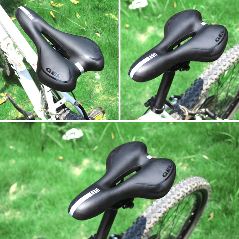 

Shock Absorbing Hollow Bicycle Saddle Anti-skid Silicone Extra Soft Mountain Bike Saddle MTB Road Cycling Seat Bicycle Accessory