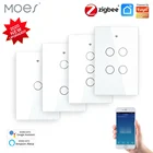 Умный настенный сенсорный светильник ель ZigBee с нейтральнымбез нейтрального, без конденсатора Smart LifeTuya работает с Alexa, требуется Google Hub