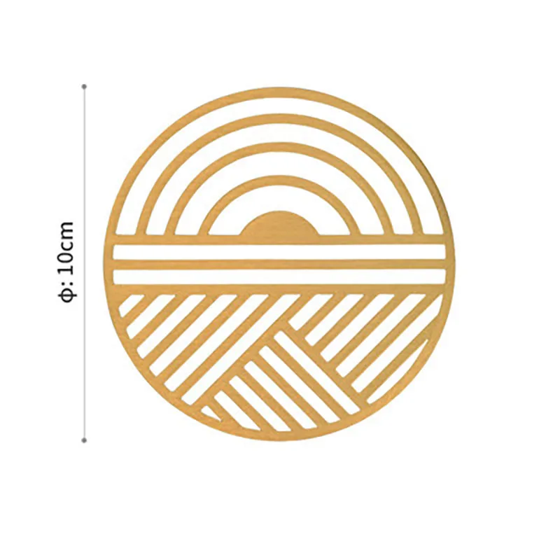 Скандинавский полый латунный коврик для чашки аксессуары стола