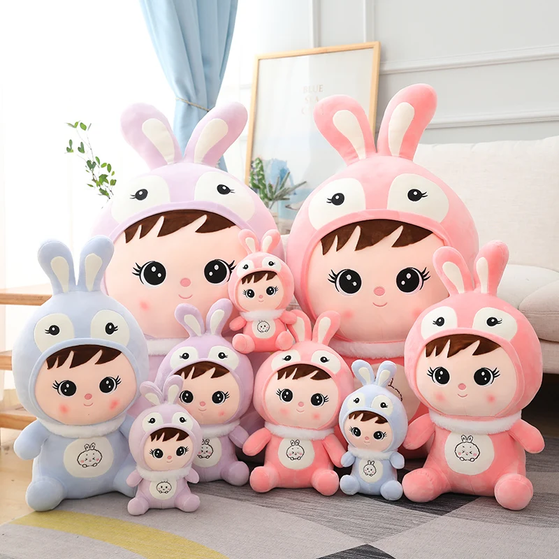 

Kawaii Bunny Girl Toy Lovely Suffted Soft Little Lori Dressed as Rabbit Doll Children Kids Gift