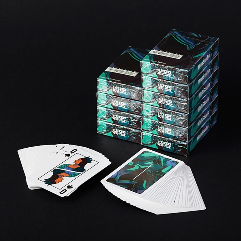 

Dazzling Simple Style Playing Cards plastic waterproof Newest Fluid Flower Cut Poker Family Party Board Game