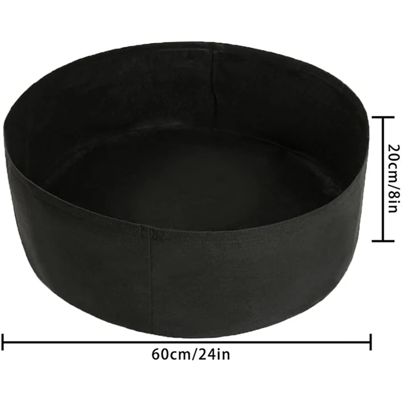 

6x Grow Bags 5 Gallon/7 Gallon/10 Gallon & 1x Raised Garden Bed Fabric Raised Planting Bed Garden Grow Bag 24 x 8 Inch