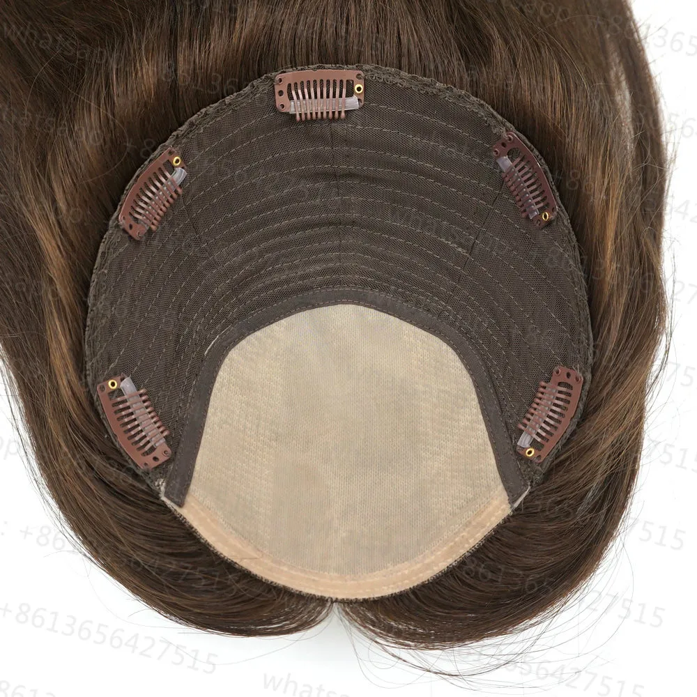 

Hstonir Women Toupee Hair Topper Human Wig Hairpieces Crown Flower Hair European Remy Hair Pad Hair Piece TP26