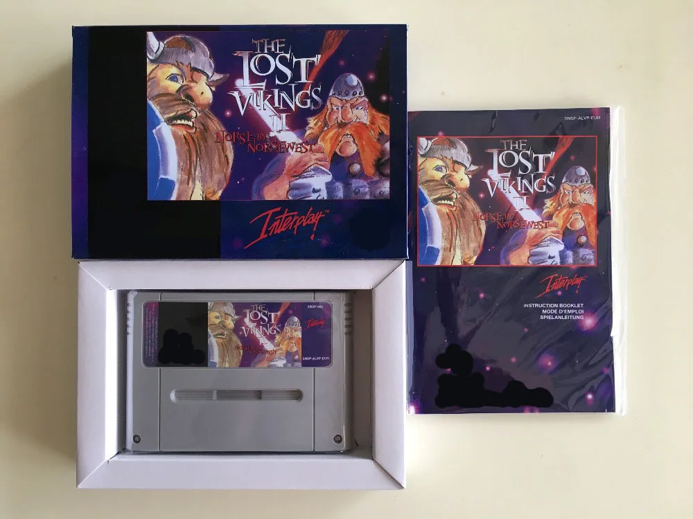 16-битные игры ** THE LOST VIKINGS 2-норвежские (версия PAL EUR! Коробка + инструкция картридж!) |