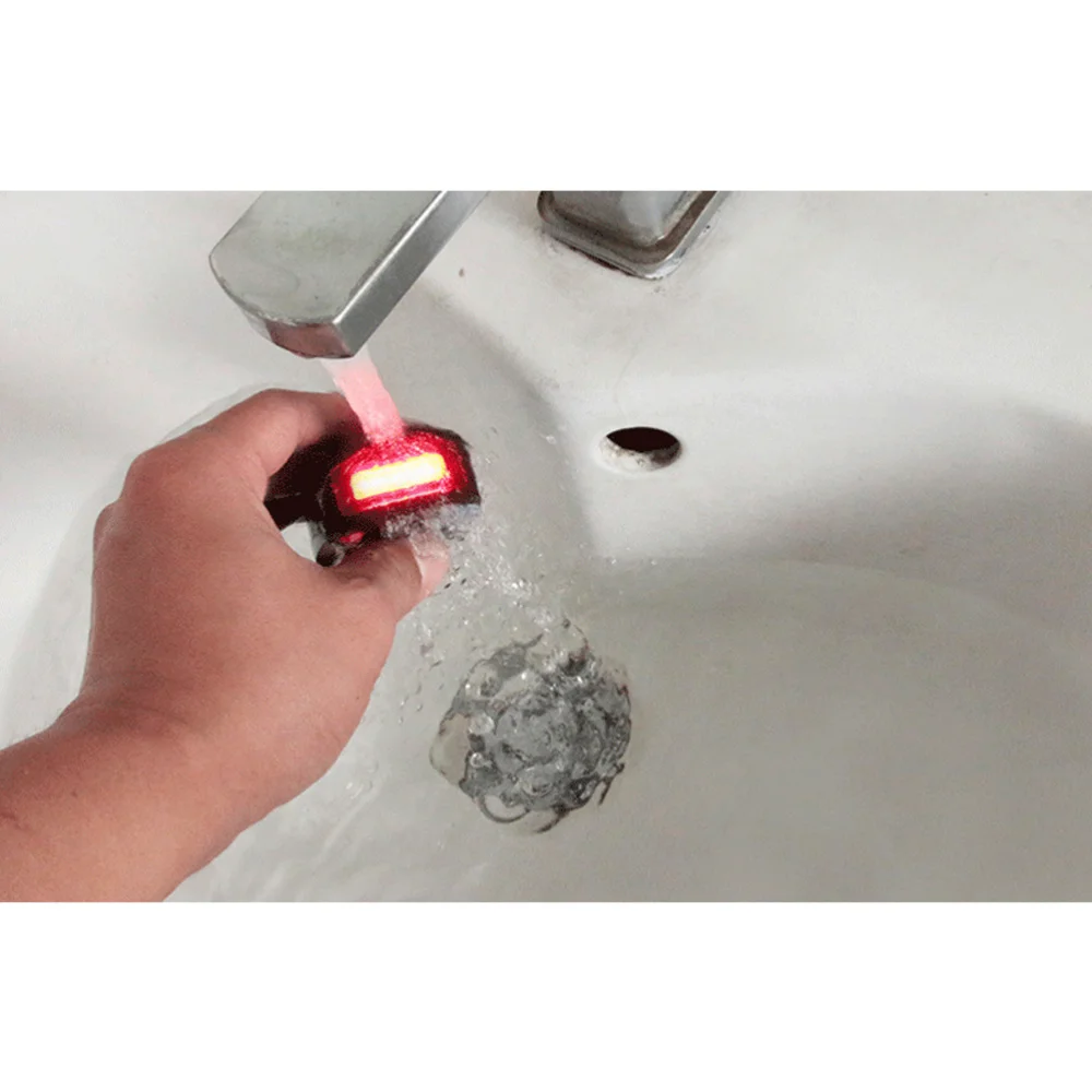 

A6 USB Rechargeable Key Fob Controlled Waterproof Bike Tail Light Rear Light Cycling Anti-theft Alarm Warning Light Safety Flash