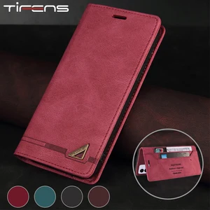 magnetic leather flip case for samsung galaxy s22 s21 s20 fe s10 s9 s8 note 20 ultra 10 9 8 plus card slot stand phone bag cover free global shipping
