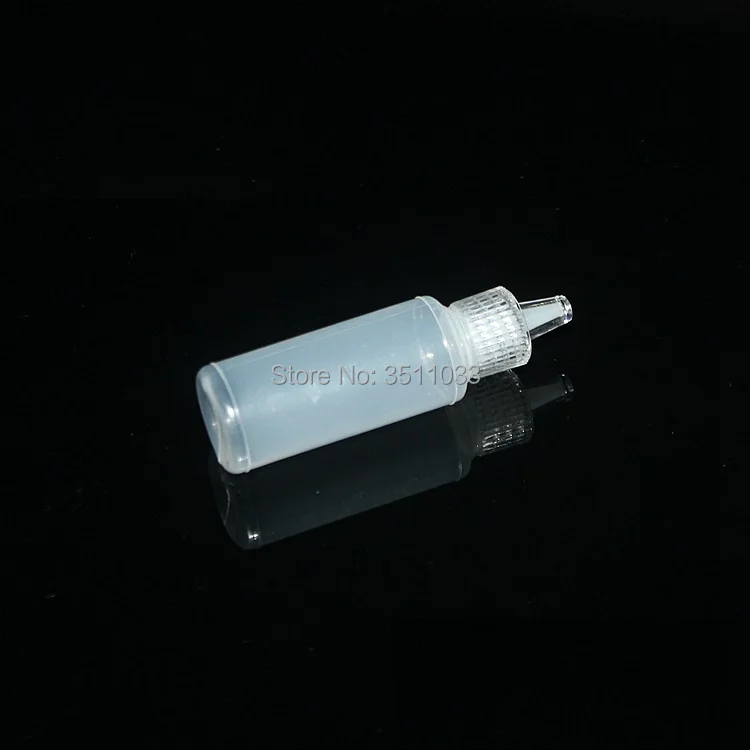 Прозрачная пластиковая бутылка с острым козырьком 20 мл прозрачный косметический