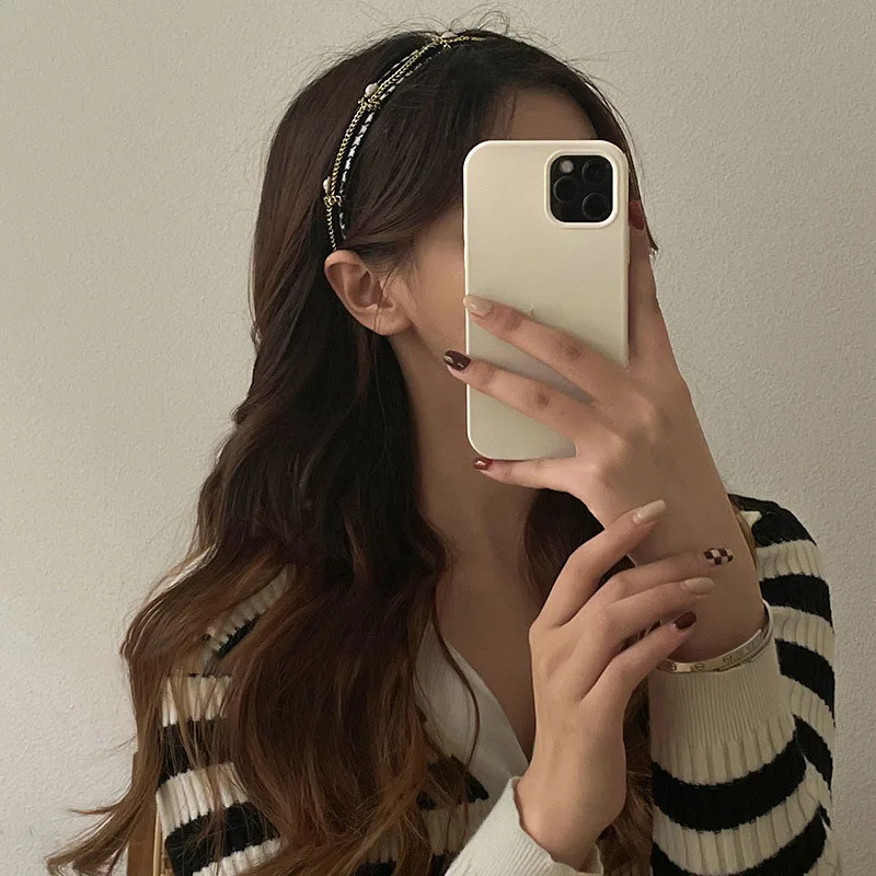 Обруч для волос в стиле барокко женский тонкий обруч из металлического сплава