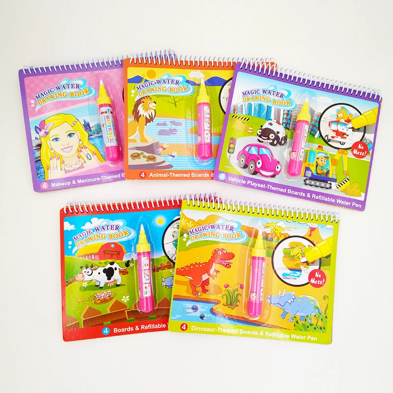 Книга для рисования водой волшебная книжка-раскраска с волшебной ручкой детская