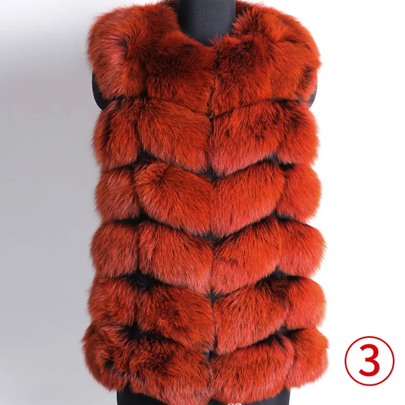 short vest-15 Maomoackong2019 модная новая стильная куртка с натуральным лисьим мехом, Тонкая зимняя женская куртка с круглым вырезом и натуральным мехом, кожаная жилетка для девочек - Цвет: short vest-15