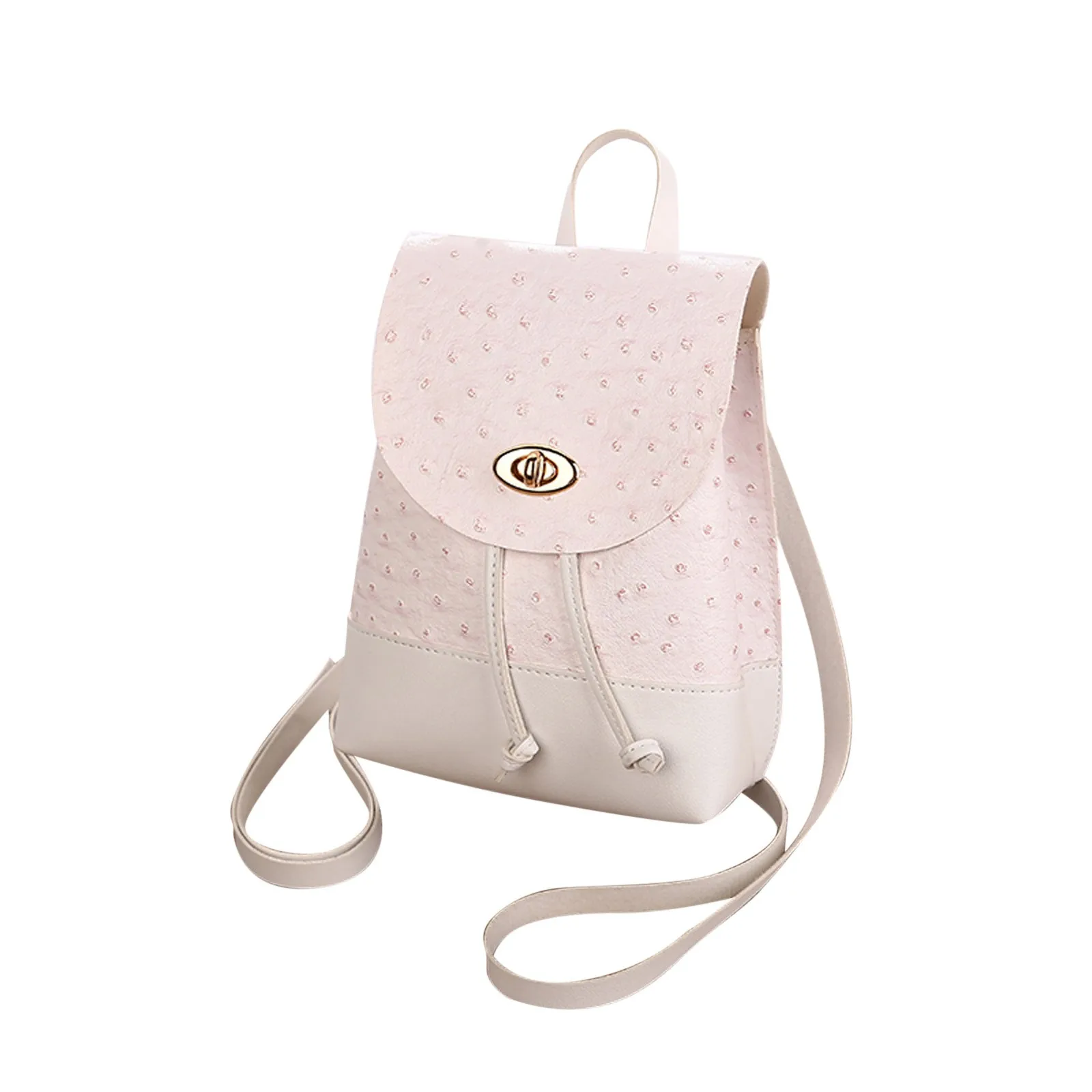 

2021 High Quality Pack Waist Bag Ladies Cover Type Drawstring Small Backpack Lock Anti-theft Backpack Free Shipping
