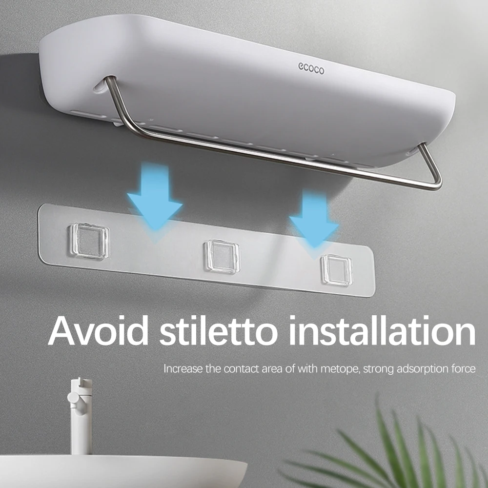 

Punch-free Bathroom Organizer Shelf Shampoo Shower Shelf Kitchen Towel Holder Household Items Bathroom Accessories