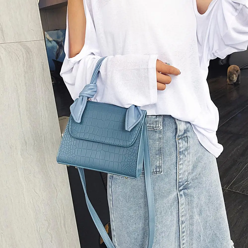 Stone Pattern PU Leather Crossbody Bags For Women 2020 Brand Fashion Designer Luxury Shoulder Bag Lady Mini Totes Handle Handbag | Багаж и