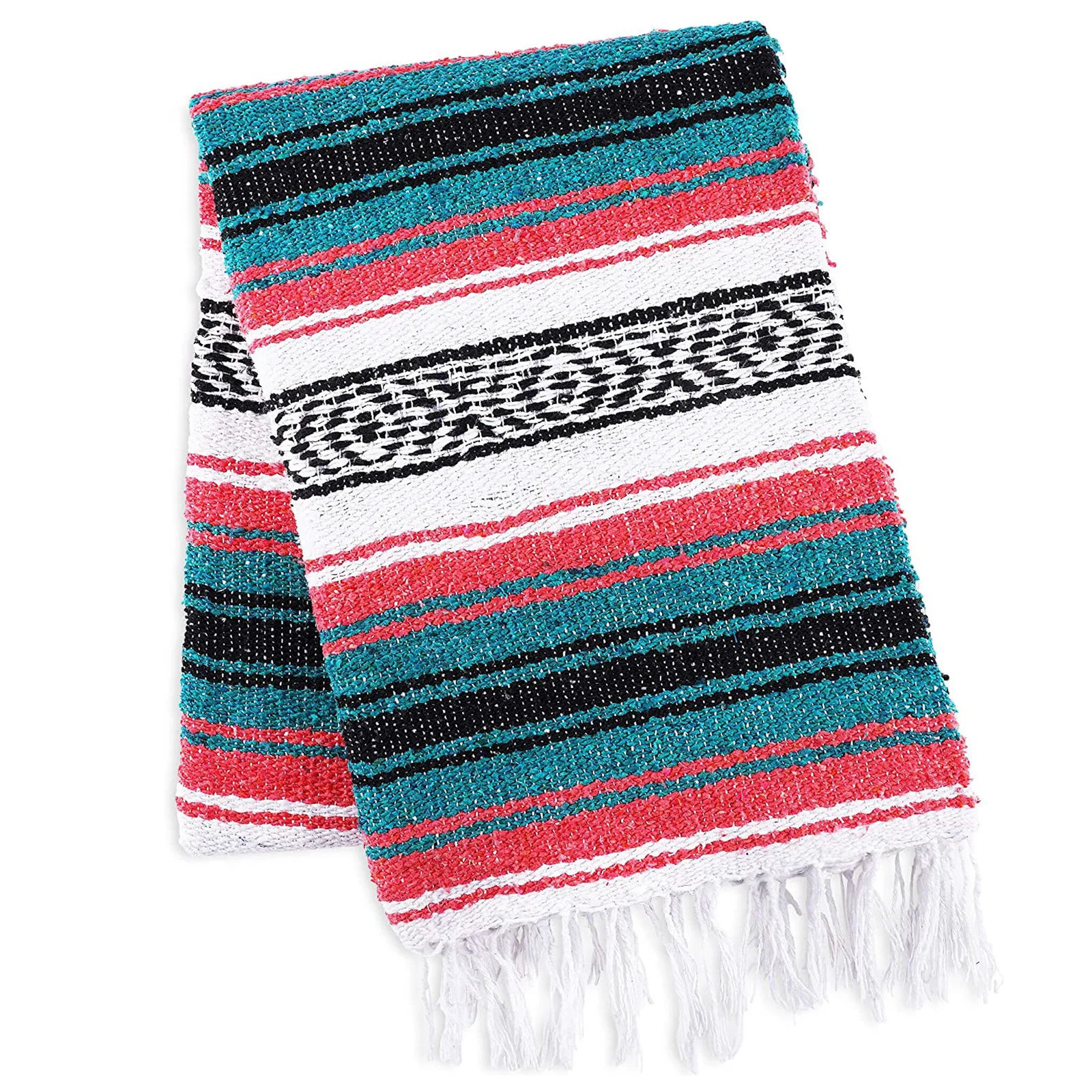 

Handcrafted Mexican Blankets Artisanal Handwoven Serape Blanket Beach Camping Picnic Outdoor Boho Throw Blankets FPing