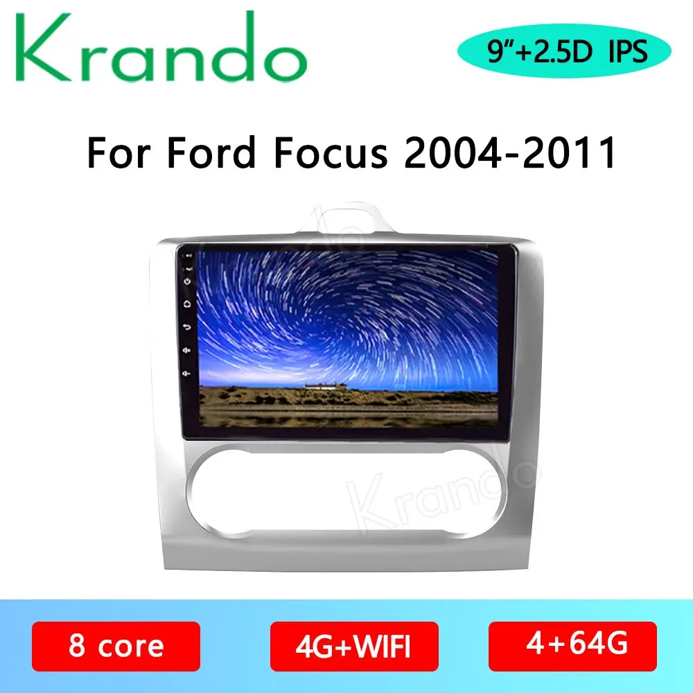 Автомобильный мультимедийный радиоприемник Krando Android 10 0 9 дюймов IPS Full Touch для Ford