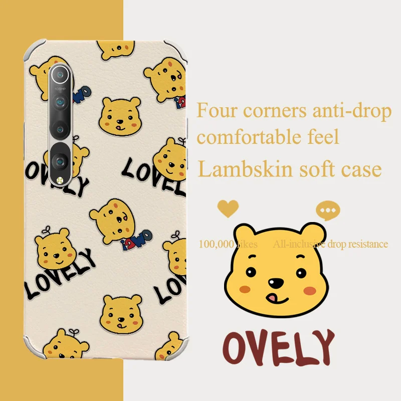 

Greedy Bear Phone Case For Xiaomi Mi 10 10lite 10Pro 10S lite Pro Liquid Silicone Cover
