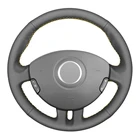 Черный кожаный автомобиль, ручная строчка, фотосессия для Renault Clio 3 2005-2013 Clio 3 2005 2006 2007-2008